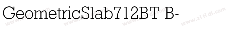 GeometricSlab712BT B字体转换